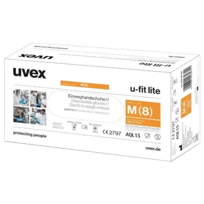 Afbeelding van uvex u fit lite 6016807 Wegwerphandschoen 100 stuk(s) Maat (handschoen): S EN 420:2003+A1:2009, 374 1:2016+A1:2018, 5:2016, 4