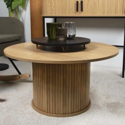 Afbeelding van Milton &amp; Oldbrook Salontafel Ø 75 cm Almeria hout