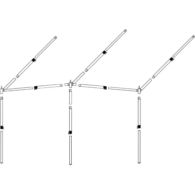 Afbeelding van Dorema Frame Voortentluifel Aluminium 25mm EasyGrip Frames Zilver