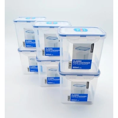 Afbeelding van ZIP Premium Lock&amp;Lock HPL808 vershouddoos multifunctionele doos voorraaddoos, 850 ml set van 6
