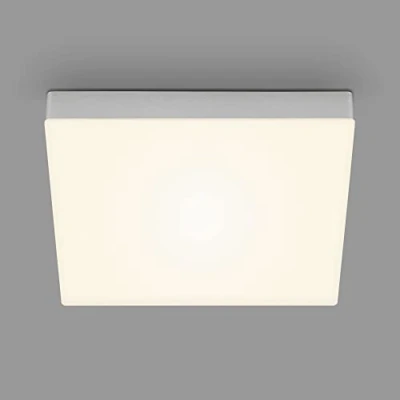 Afbeelding van BRILONER LED plafondlamp frameless, plafondlamp, opbouwlamp, warm witte kleurtemperatuur, 287x287x36 mm, zilverkleurig
