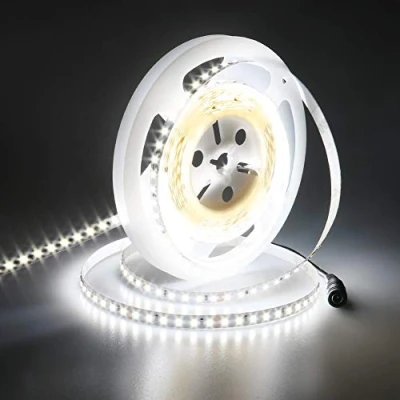 Afbeelding van JOYLIT 24V LED Strip 5M Koud Wit 6000K 1500lm/M Zeer Helder UL CE Professional CRI 90+ SMD2835 120LEDs/M High Density Tape Licht 90W Niet waterdichte IP20 Indoor Lichtstrip voor Residentieel, Commercieel, Industrieel