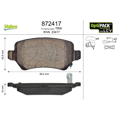 Afbeelding van Valeo Remblokset 872417