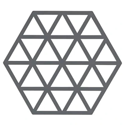 Afbeelding van Zone Denmark Pannenonderzetter Triangles Cool Grey 16 x 14 cm