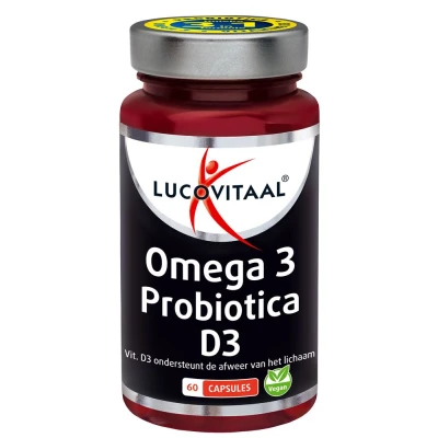Afbeelding van Lucovitaal Voedingssupplementen Omega 3 Probiotica D3 60Capsules