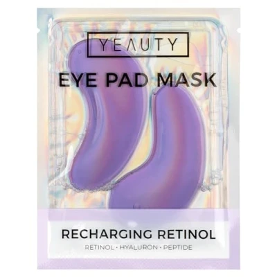 Afbeelding van YEAUTY Recharging Retinol oogpads superzachte met anti aging serum vermindert fijne lijntjes en rimpels maakt de huid van ogen glad intensieve hydratatie 1 paar