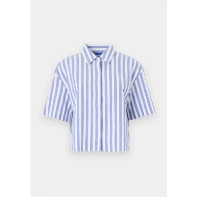 Afbeelding van HUGO Eleisa Overhemdblouse, Dames, Maat: 34, Open blue