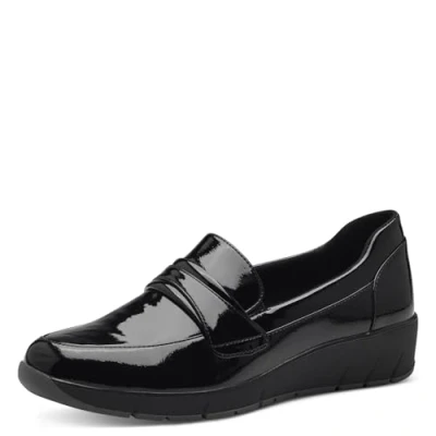 Afbeelding van Jana Dames 8 24666 43 Slipper, zwart (patent), 40 EU Breed