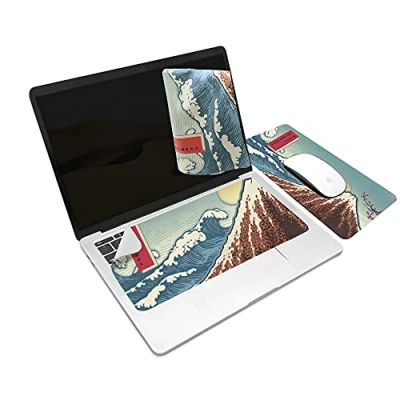 Afbeelding van SenseAGE x Ekax 3 in 1 muismat, multifunctionele microvezel muismat voor laptop, draagbare en wasbare toetsenbordmat, monitorbescherming, monitorreiniging all one, Fuji Ukiyo e