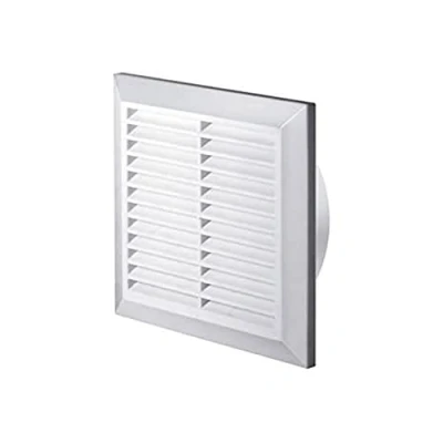 Afbeelding van Ventilatierooster afsluitrooster insectenbescherming rond Ø 100 mm wit ABS rooster