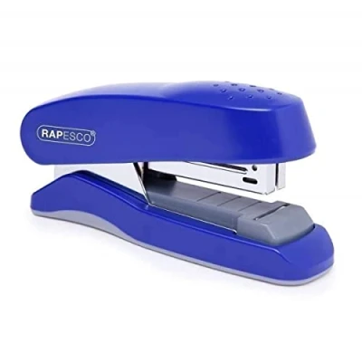 Afbeelding van Rapesco 1143 Heavy Duty Halve Nietstrip Vlaknietmachine, 30 Vel Nietcapaciteit, Blauw