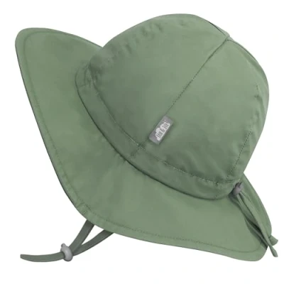 Afbeelding van Jan &amp; Jul Grow with Me Flapperzonnehoed, van katoen, voor baby&#039;s en kinderen, Juniper Green., 6 24 Maanden