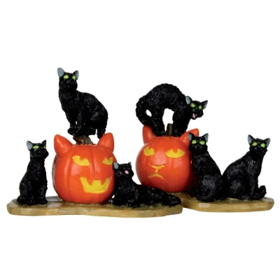 Afbeelding van Halloween cats set of 2 LEMAX