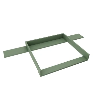 Afbeelding van REGALIK Aankleedopzetstuk voor Hemnes commode met 8 schuifladen IKEA 78cm x 80cm Afneembaar aankleedtafelopzetstuk in groen Afgesloten ABS materiaal 1mm