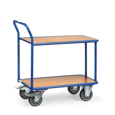 Afbeelding van Fetra 2602 Tafelwagen Staal Poedercoating Laadvermogen (max.): 400 kg Stralend blauw (RAL 5007)