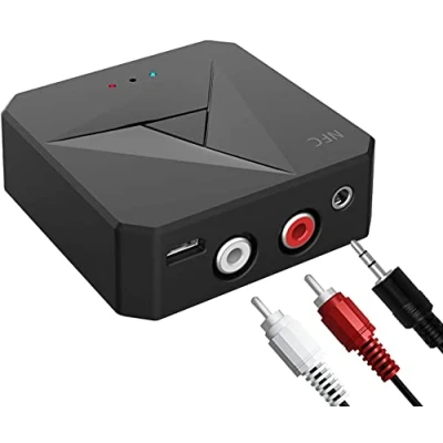 Afbeelding van Bluetooth adapter, NFC BT audiostereo, draadloos, V5.0, geschikt voor streaming systeem, zenderontvanger tv, pc, autoluidspreker, hoofdtelefoon