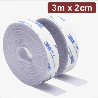 Afbeelding van Quadrios 24CA323 Klittenband Om vast te plakken Haak en lusdeel (l x b) 3 m 2 cm Wit