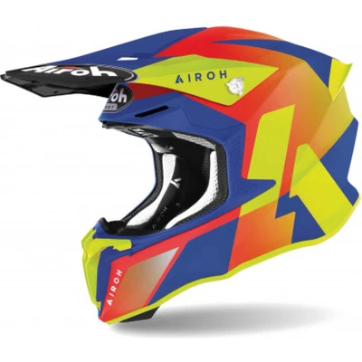 Afbeelding van Airoh Twist 2.0 Lift Motorcross helm, rood blauw geel, afmeting S voor man