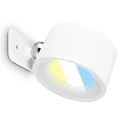 Afbeelding van Briloner Tari Draadloze wandlamp zonder boren 2599016 Dimbaar Touch Draaibaar Magnetisch verwijderbaar Draadloos 8,7 x 7,5 4,8 cm Wit