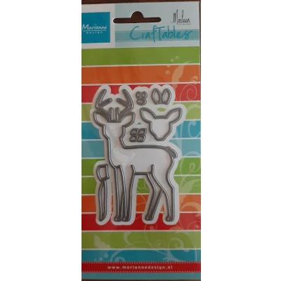 Afbeelding van Marianne D Craftable hert by Marleen CR1485 55,5x84,5 mm