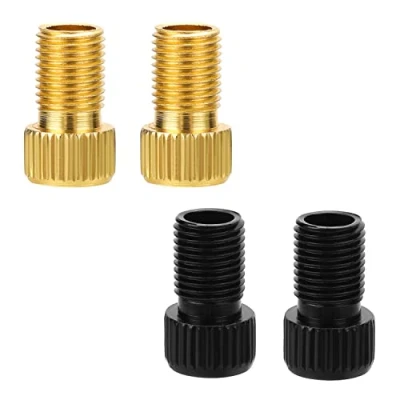 Afbeelding van QKURT 4 stuks Presta naar Schrader fietsventieladapter, aluminiumlegering adapter converter fietsventiel