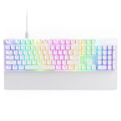 Afbeelding van NZXT Function 2 Optisch Gaming Toetsenbord op ware grootte 8K Polling Rate Lineaire Optische Schakelaars Double shot PBT RGB Hot Swappable Polssteun Wit