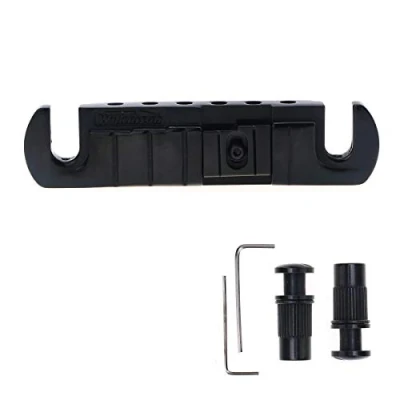 Afbeelding van Wilkinson GTB Verstelbaar Intonatie Wraparound Brug met Studs voor Les Paul stijl Elektrische Gitaar, Zwart