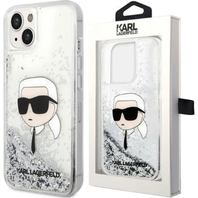 Afbeelding van Karl Lagerfeld KLHCP14MLNKHCH iPhone 14 Plus 6.7 zilver/zilver hardcase Glitter Head
