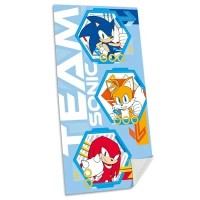 Afbeelding van Sonic The Hedgehog Strandlaken Handdoek 100% Katoen 70 x 140 CM Badhanddoek