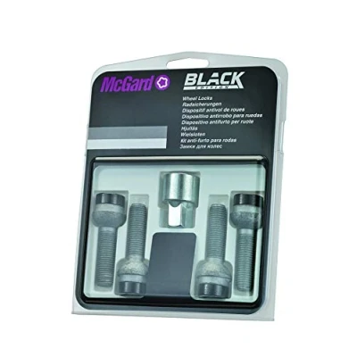 Afbeelding van McGard Slotboutenset M14x1.50 Zwart Bolkonisch R14 Lengte 45mm (17mm kop)