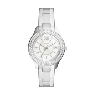 Afbeelding van Fossil Stella Horloge, Dames, Maat: One Size, Silvercoloured