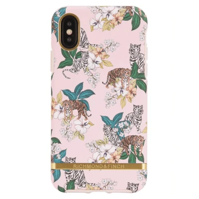 Afbeelding van Richmond &amp; Finch Freedom Series Apple iPhone X/Xs Pink Tiger/Gold