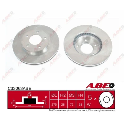 Afbeelding van ABE Remschijven C33063ABE