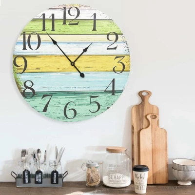 Afbeelding van Wandklok 60 cm MDF meerkleurig