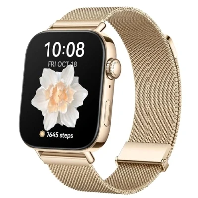 Afbeelding van HUAWEI WATCH FIT 3, 1.82 inch AMOLED Display, Ultra Slim Design, Bluetooth Calls, Up to 10 Days Battery Life, Compatible with iOS &amp; Android, Comprehensive Health Fitness Management, GPS, Gold