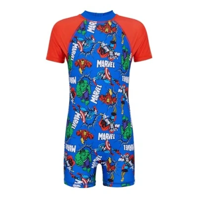 Afbeelding van Avengers Jongens Badpak Hulk, Iron Man, Captain America, Thor 18m 8jr, Blauw, 4 5 jaar