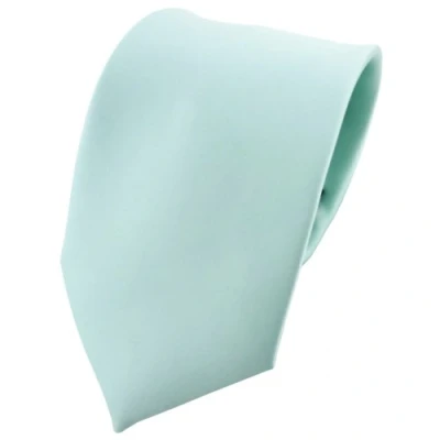 Afbeelding van TigerTie Herenstropdas, klassieke satijnen stropdas van 8 cm in effen design, ideaal voor zakelijke afspraken, feestelijke gelegenheden en vrije tijd, mintgroen, Krawattengröße: ca. Länge 150 cm,