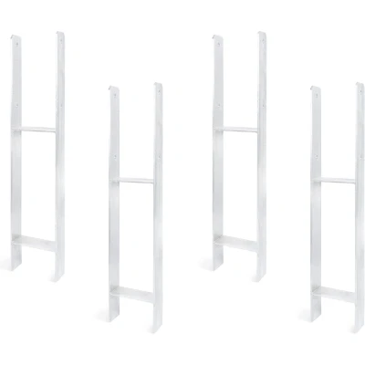 Afbeelding van Alberts 208431 Set van 4 H paaldragers, thermisch verzinkt, lichte breedte 141 mm, totale hoogte 800 materiaaldikte 6 mm