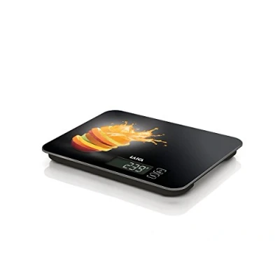 Afbeelding van Laica KS5015 digitale keukenweegschaal tot 15 kg meet op 1 gram nauwkeurig fruitprint