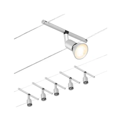 Afbeelding van Paulmann Kabelsysteem CorDuo Salt mat chroom 5 spots
