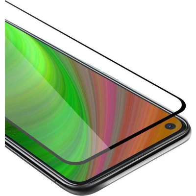 Afbeelding van Cadorabo Screenprotector geschikt voor Oppo A72 Volledig scherm pantserfolie Beschermfolie in TRANSPARANT met ZWART Gehard (Tempered) display beschermglas 9H hardheid 3D Touch