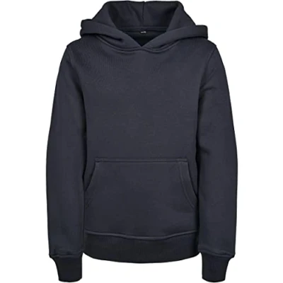 Afbeelding van Build Your Brand Uniseks Basic Kids Hoody met capuchon, marineblauw, 122/128 cm