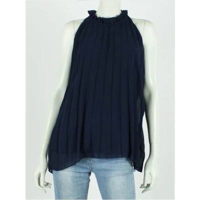 Afbeelding van Top Iris Plissé Blauw One Size
