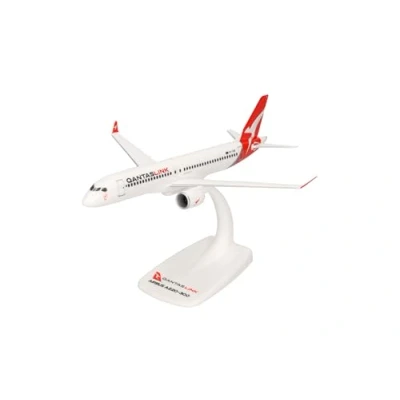 Afbeelding van Herpa Snap Fit QantasLink Airbus A220 300 Modelvliegtuig, miniatuur op schaal 1:200, verzamelbaar, model met standaard, kunststof