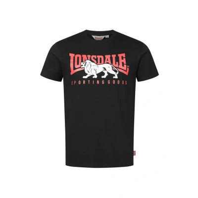 Afbeelding van Lonsdale Normale Passform Tshirt print, Heren, Maat: XL, Black red white