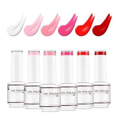 Afbeelding van Nicedeco Gel Nagellak Set Semi permanent Gellak UV LED Soak Off Kleuren 6 x 8ML Valentijnsdag Gift 18