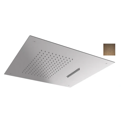 Afbeelding van SB Square 316 Regendouche inbouw met golf spray 38x38cm PVD koper 1208955324