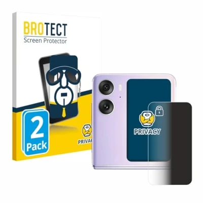Afbeelding van BROTECT privacy screenprotector voor Oppo Find N2 Flip (Achterdisplay) Folie Beschermfolie Blauwlichtfilter (2 Stuks)