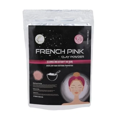 Afbeelding van SVATV Franse roze tint, montmorilloniet poeder, klei, hydraterend en verjongd huidverzorgingspoeder, natuurlijk gezichtsmasker, doe het zelf klei voor mannen vrouwen, 227 g