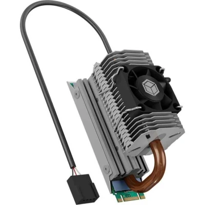 Afbeelding van ICY BOX IB M2HSF 705 koelsysteem voor computers SSD (solid state drive) Koelplaat/radiatoren 3 cm Zi